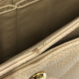 シャネル CHANEL マトラッセ25 A01112 12番台 ベージュ×ゴールド金具 キャビアスキン レディース ショルダーバッグ