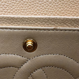 シャネル CHANEL マトラッセ25 A01112 12番台 ベージュ×ゴールド金具 キャビアスキン レディース ショルダーバッグ
