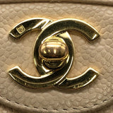 シャネル CHANEL マトラッセ25 A01112 12番台 ベージュ×ゴールド金具 キャビアスキン レディース ショルダーバッグ
