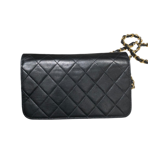 シャネル CHANEL マトラッセプッシュロックチェーンショルダー A03568 ブラック ゴールド金具 ラム レディース ショルダーバッグ