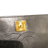 シャネル CHANEL マトラッセプッシュロックチェーンショルダー A03568 ブラック ゴールド金具 ラム レディース ショルダーバッグ