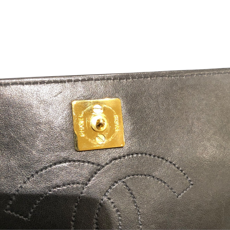 シャネル CHANEL マトラッセプッシュロックチェーンショルダー A03568 ブラック ゴールド金具 ラム レディース ショルダーバッグ