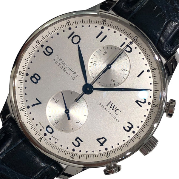 インターナショナルウォッチカンパニー IWC ポルトギーゼ　クロノグラフ IW371617  シルバー SS メンズ 腕時計