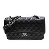 シャネル CHANEL マトラッセ25 A01112 ブラック　シルバー金具 キャビア レディース ショルダーバッグ