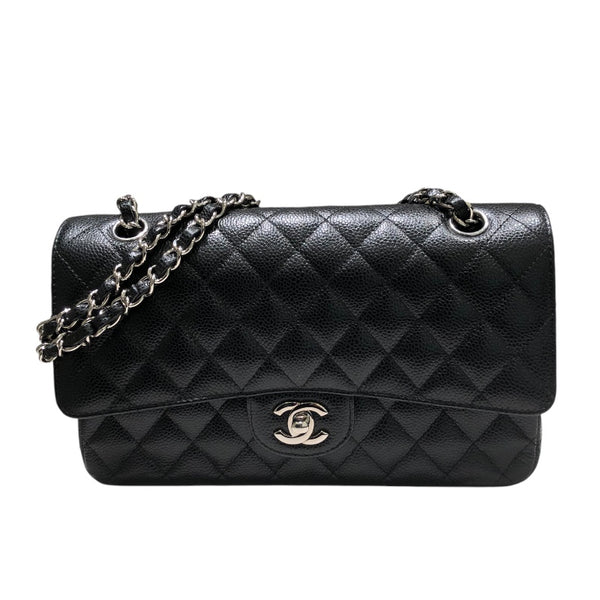 シャネル CHANEL マトラッセ25 A01112 ブラック　シルバー金具 キャビア レディース ショルダーバッグ