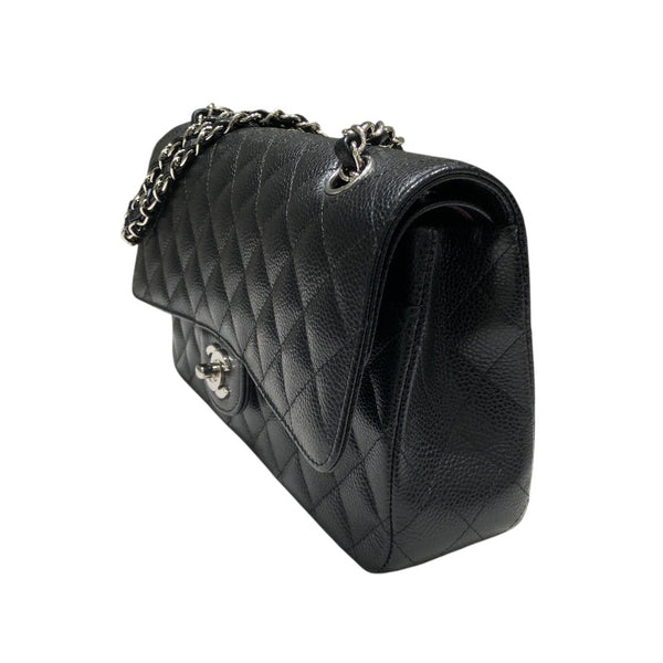 シャネル CHANEL マトラッセ25 A01112 ブラック　シルバー金具 キャビア レディース ショルダーバッグ