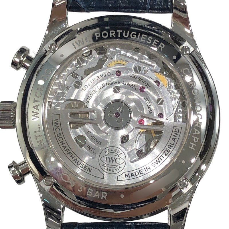 インターナショナルウォッチカンパニー IWC ポルトギーゼ　クロノグラフ IW371617  シルバー SS メンズ 腕時計