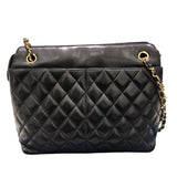 シャネル CHANEL マトラッセチェーントート ブラック ゴールド金具 ラム レディース ショルダーバッグ