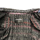 シャネル CHANEL スパンコールツイードジャケット P62687 マルチカラーボーダー コットン・シルク レディース テーラードジャケット