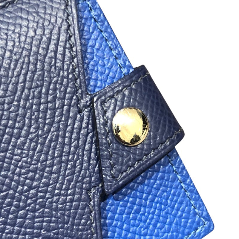 エルメス HERMES Hタグ カードケース Z刻印 ブルーサフィール/ブルーフランス ヴォーエプソン メンズ カードケース