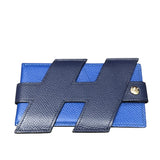 エルメス HERMES Hタグ カードケース Z刻印 ブルーサフィール/ブルーフランス ヴォーエプソン メンズ カードケース