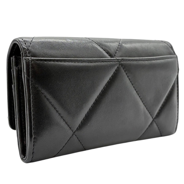 シャネル CHANEL CHANEL19 フラップウォレット AP0953 ブラック ゴールド金具 ラムスキン レディース 長財布