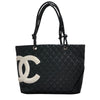 シャネル CHANEL カンボンライン ラージトートバッグ A25169 ブラック ラムスキン レディース トートバッグ