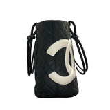 シャネル CHANEL カンボンライン ラージトートバッグ A25169 ブラック ラムスキン レディース トートバッグ