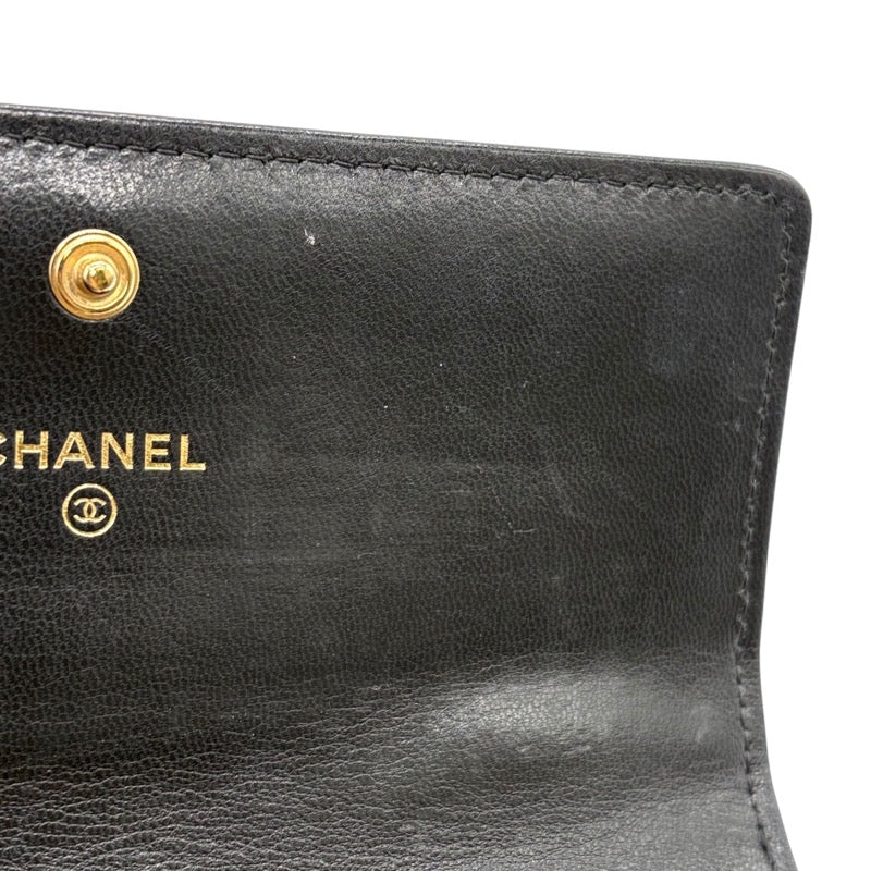 シャネル CHANEL CHANEL19 フラップウォレット AP0953 ブラック ゴールド金具 ラムスキン レディース 長財布