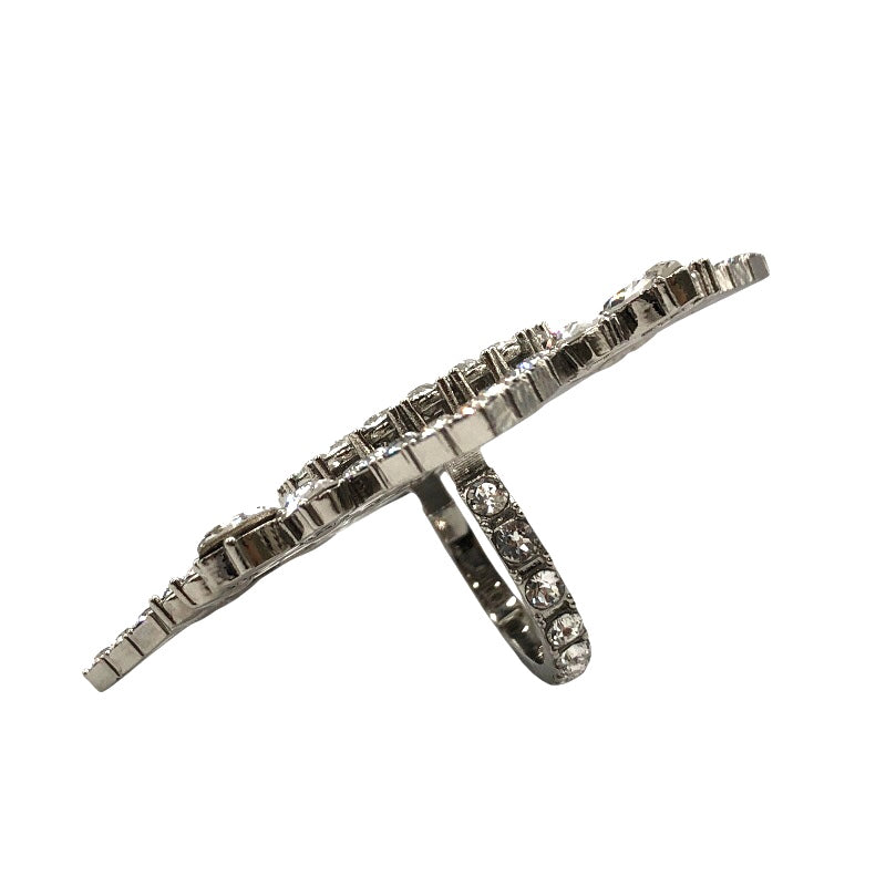 グッチ GUCCI ダブルフィンガーリング メタル/ラインストーン アクセサリー