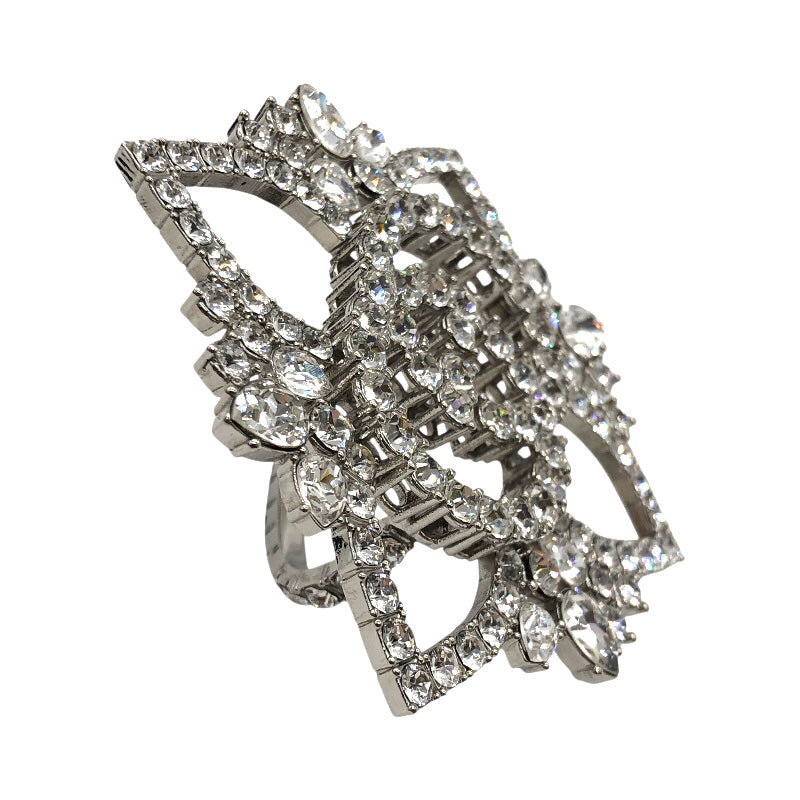 グッチ GUCCI ダブルフィンガーリング メタル/ラインストーン アクセサリー