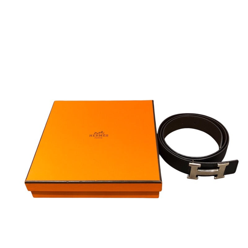 エルメス HERMES コンスタンスベルト 90cm X刻印 ブラック/エベンヌ ボックスカーフ/エプソン メンズ ベルト