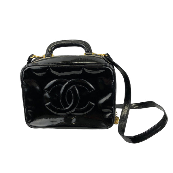 シャネル CHANEL 2way バニティバッグ ブラック/ゴールド金具 エナメル レディース ショルダーバッグ | 中古ブランドリユースショップ  OKURA(おお蔵)