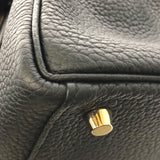 エルメス HERMES ケリー28　内縫い B刻 ブラック×ゴールド金具 トゴ レディース ハンドバッグ