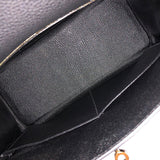 エルメス HERMES ケリー28　内縫い B刻 ブラック×ゴールド金具 トゴ レディース ハンドバッグ
