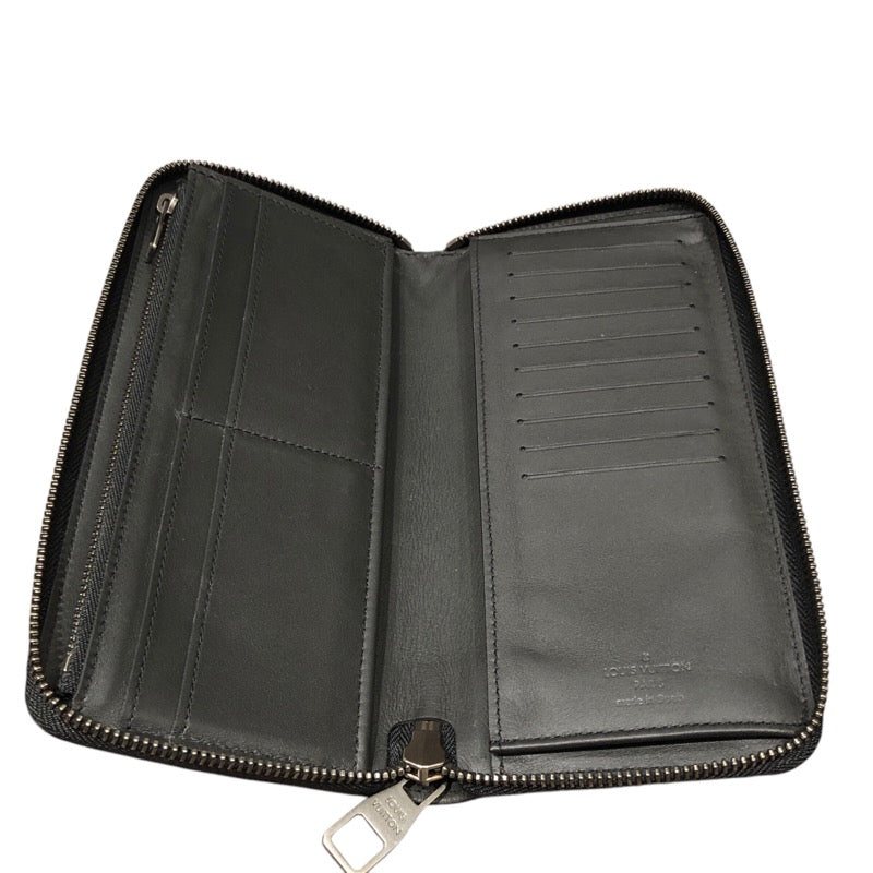 ルイ・ヴィトン LOUIS VUITTON ジッピーウォレット・ヴェルティカル N63548 オニキス ダミエ・アンフィニ レザー メンズ 長財布