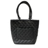 シャネル CHANEL カンボンライントート ミディアム A25166 ブラック×ブラック レザー レディース トートバッグ