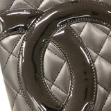 シャネル CHANEL カンボンライントート ミディアム A25166 ブラック×ブラック レザー レディース トートバッグ