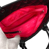 シャネル CHANEL カンボンライントート ミディアム A25166 ブラック×ブラック レザー レディース トートバッグ