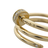 カルティエ Cartier ジュスト アン クル ダイヤ リング ダブル #52 K18YG ダイヤモンド ジュエリー