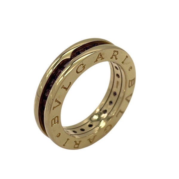 ブルガリ BVLGARI ビーゼロワンリング 1バンド(XS) #51(11号) K18YG アメジスト ジュエリー