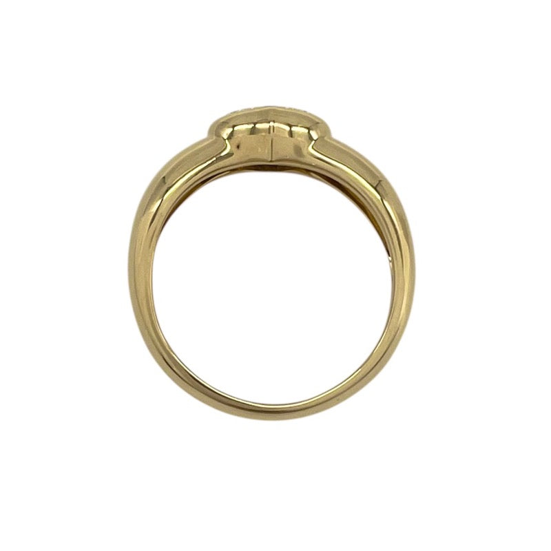 ティファニー TIFFANY＆CO ハート パヴェダイヤリング 12号 K18YG ダイヤモンド ジュエリー