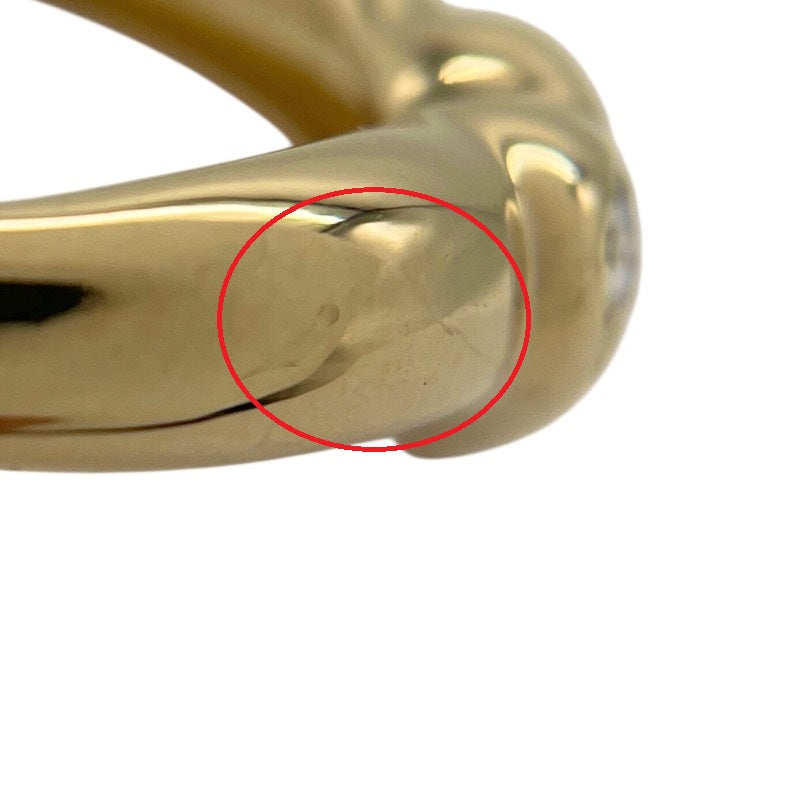 ティファニー TIFFANY＆CO ハート パヴェダイヤリング 12号 K18YG ダイヤモンド ジュエリー