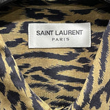 サンローラン SAINT LAURENT 総柄シルク半袖シャツ 663673 ベージュ シルク メンズ 半袖シャツ
