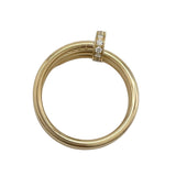 カルティエ Cartier ジュスト アン クル ダイヤ リング ダブル #52 K18YG ダイヤモンド ジュエリー