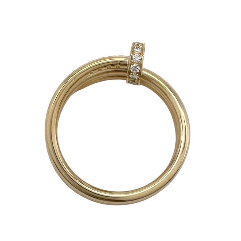 カルティエ Cartier ジュスト アン クル ダイヤ リング ダブル #52 K18YG ダイヤモンド ジュエリー