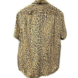 サンローラン SAINT LAURENT 総柄シルク半袖シャツ 663673 ベージュ シルク メンズ 半袖シャツ
