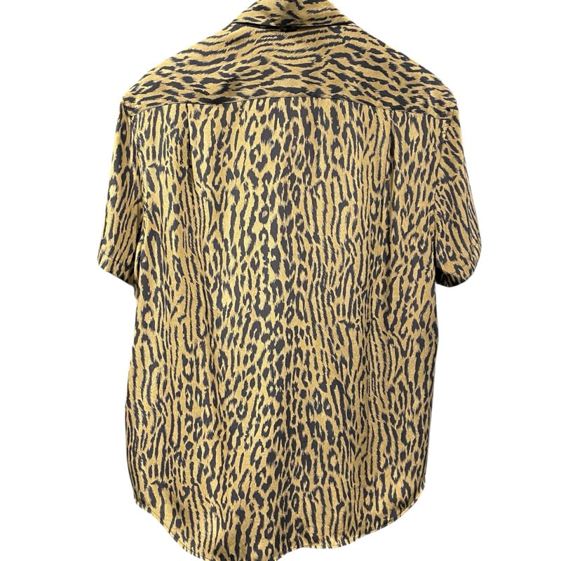サンローラン SAINT LAURENT 総柄シルク半袖シャツ 663673 ベージュ シルク メンズ 半袖シャツ