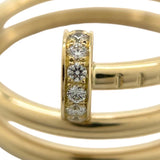 カルティエ Cartier ジュスト アン クル ダイヤ リング ダブル #52 K18YG ダイヤモンド ジュエリー