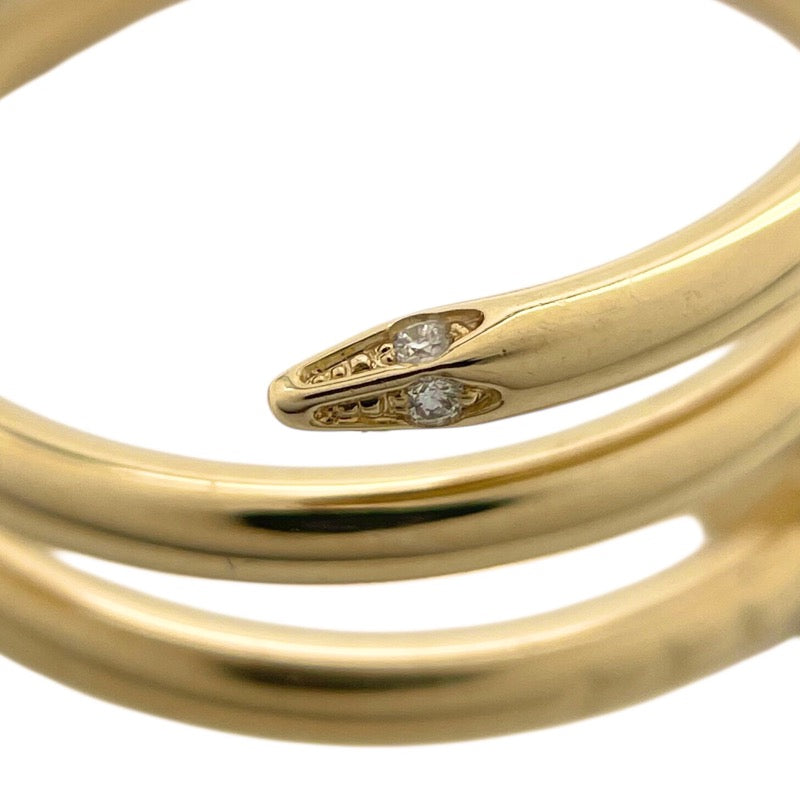 カルティエ Cartier ジュスト アン クル ダイヤ リング ダブル #52 K18YG ダイヤモンド ジュエリー