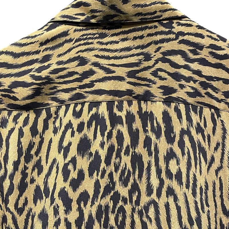 サンローラン SAINT LAURENT 総柄シルク半袖シャツ 663673 ベージュ シルク メンズ 半袖シャツ