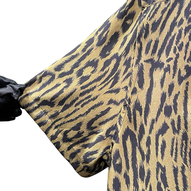 サンローラン SAINT LAURENT 総柄シルク半袖シャツ 663673 ベージュ シルク メンズ 半袖シャツ