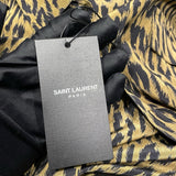 サンローラン SAINT LAURENT 総柄シルク半袖シャツ 663673 ベージュ シルク メンズ 半袖シャツ