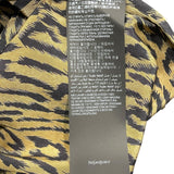 サンローラン SAINT LAURENT 総柄シルク半袖シャツ 663673 ベージュ シルク メンズ 半袖シャツ