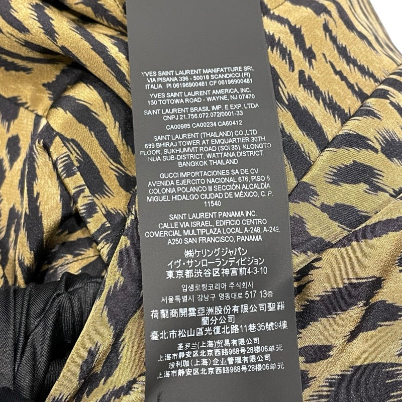 サンローラン SAINT LAURENT 総柄シルク半袖シャツ 663673 ベージュ シルク メンズ 半袖シャツ