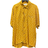 サンローラン SAINT LAURENT 総柄レーヨン半袖シャツ イエロー レーヨン メンズ 半袖シャツ