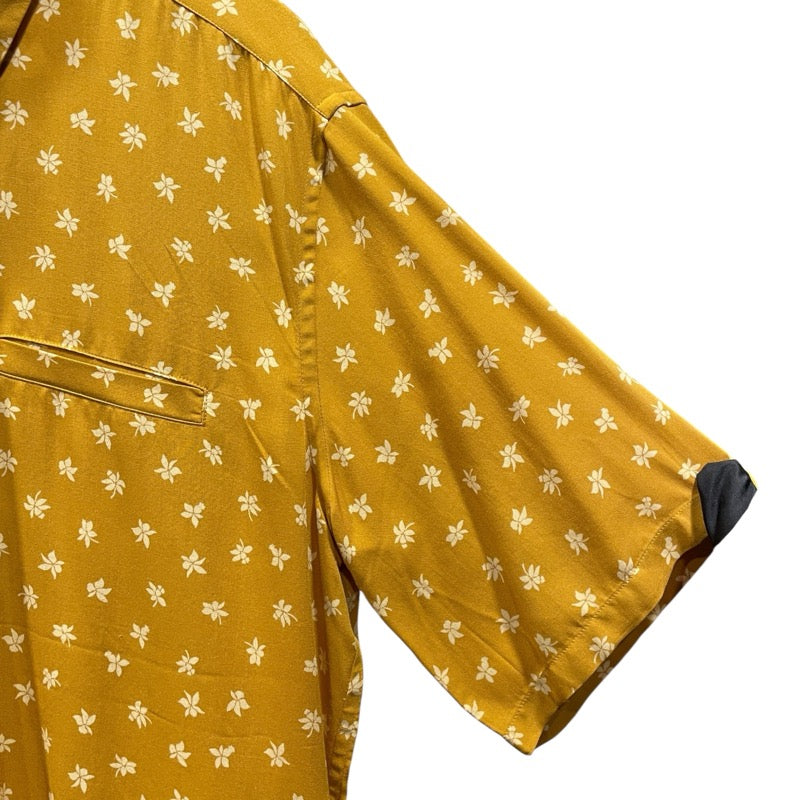 サンローラン SAINT LAURENT 総柄レーヨン半袖シャツ イエロー レーヨン メンズ 半袖シャツ