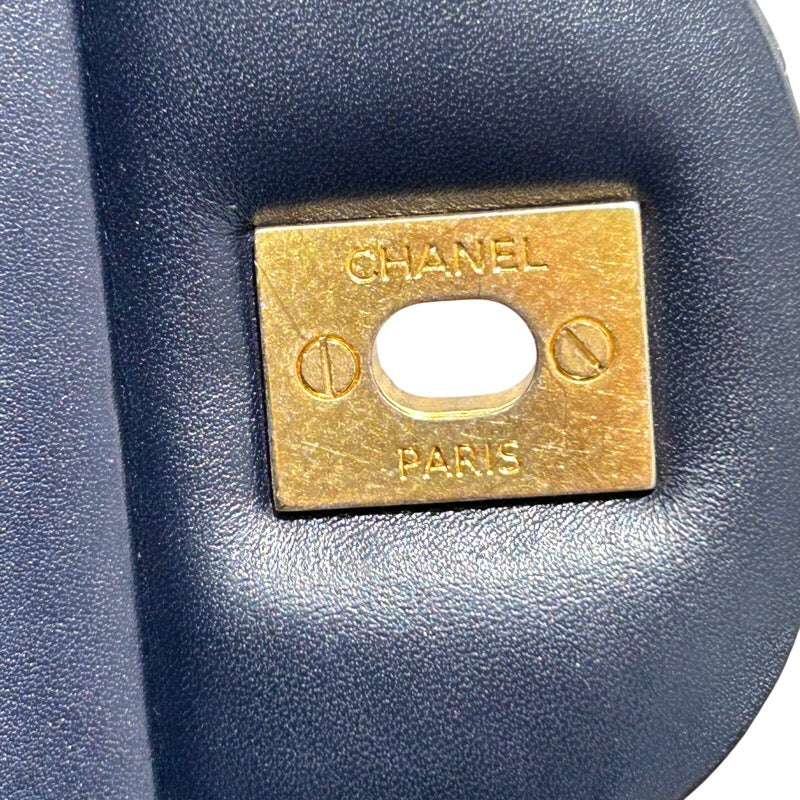 シャネル CHANEL デカマトラッセ30 ネイビー/GD金具 クロコダイルマット レディース ショルダーバッグ