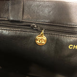 シャネル CHANEL ココマークチェーントートバック ブラック ゴールド金具 カーフスキン レディース トートバッグ