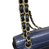 シャネル CHANEL デカマトラッセ30 ネイビー/GD金具 クロコダイルマット レディース ショルダーバッグ